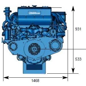 Baudouin - NEW Baudouin 8M26.2 600hp Heavy Duty Marine Diesel Engine Package