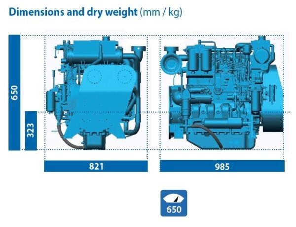 Baudouin - NEW Baudouin 4W105M 130hp Heavy Duty Marine Diesel Engine Package