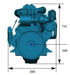 Baudouin - NEW Baudouin 6M19.3 450hp - 578hp Heavy Duty Marine Diesel Engine