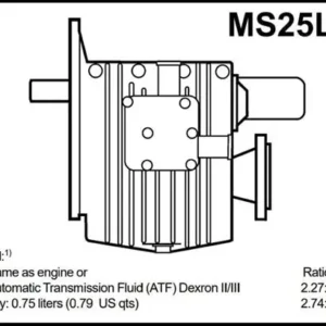 NEW Volvo Penta MS25L 2.27 Marine Gearbox