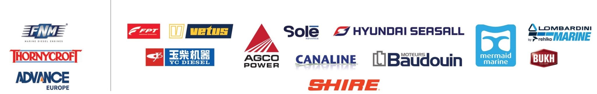 Inboard Marine diesel engines brands