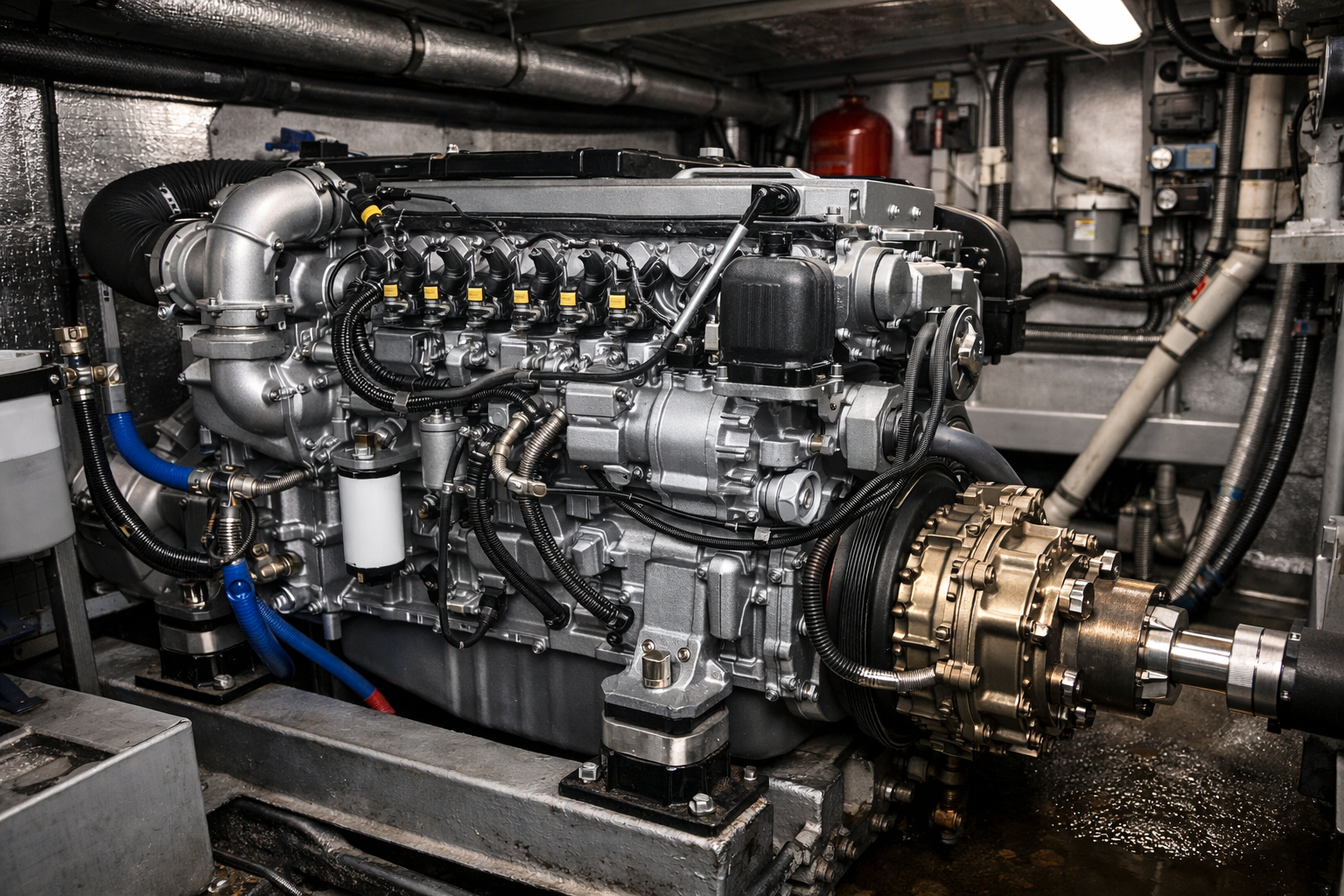 fuel efficient marine inboard diesel engine for workboats