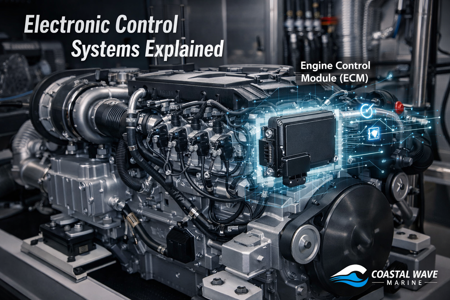 marine inboard diesel engine electronic control system
