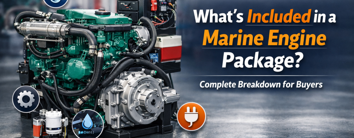 marine inboard diesel engine package includes